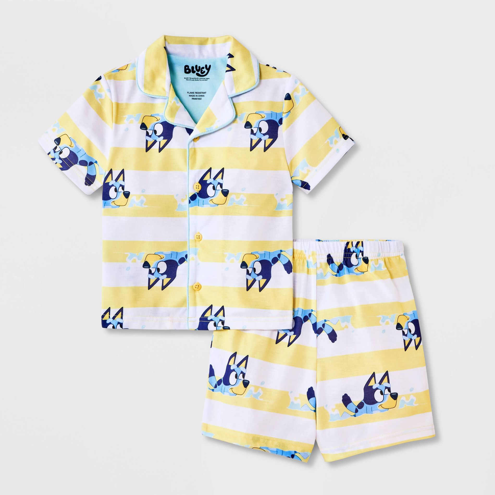 Toddlers 2pc Bluey Coat Set - Yellow