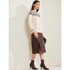 Allegra K Women's Winter Fall Long Sleeve Crew Neck Vintage Pullover Sweater Tops - 3 of 4