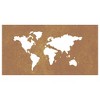 vidaXL Patio Wall Decoration 41.3"x21.7" Corten Steel World Map Design - 4 of 4