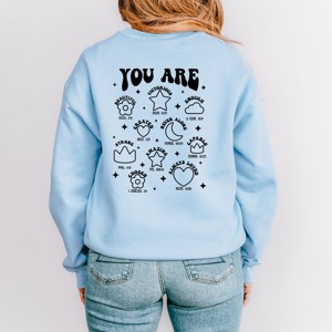 Simply Sage Market S.W.Smiley You Are  Sweatshirt - M - Light Blue - 1 of 4