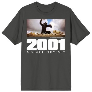 2001 A Space Odyssey Promo Art Crew Neck Short Sleeve Charcoal Men's T-shirt - 1 of 3