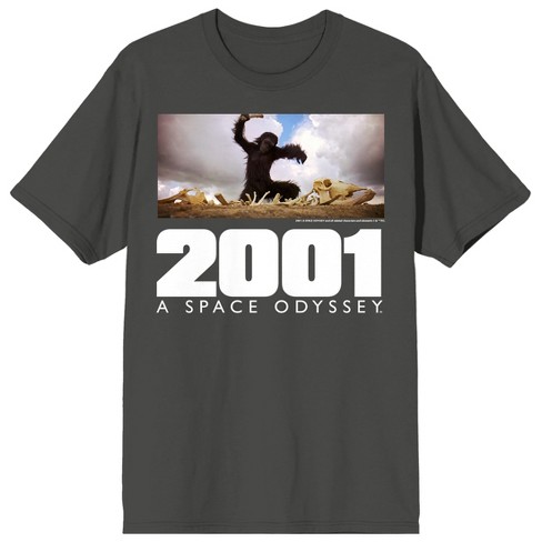 2001 A Space Odyssey Promo Art Crew Neck Short Sleeve Charcoal Men s T shirt Small