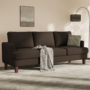 GYIIYUO 89" 3 Seater Sofa Couch with Deep Seats, Upholstered Sofa with Armrests, Comfy Couches for Living Room, Apartment and Office - 1 of 4