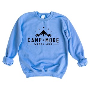 Simply Sage Market Women's Camp More Worry Less Mountains Gildan Sweatshirt - 1 of 2