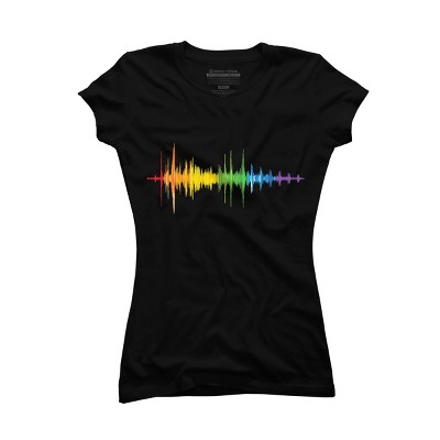 Adult Design By Humans Soundwave Rainbow Pride By Truemilk T-Shirt