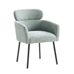 Curt Boucle Elevated Backrest Dining Chair with Metal Legs-Sage | Artful Living Design - 1 of 4