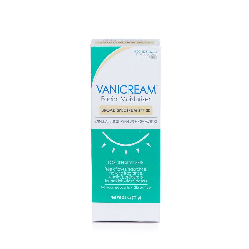 Vanicream Facial Moisturizer SPF 30 Mineral Sunscreen - 2.5 oz, 1 of 10