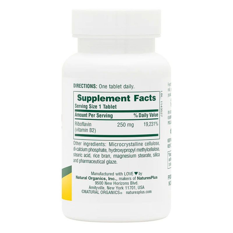 Nature's Plus Vitamin B-2 250mg Time Release  -  60 Sustained Release Tablet, 2 of 4