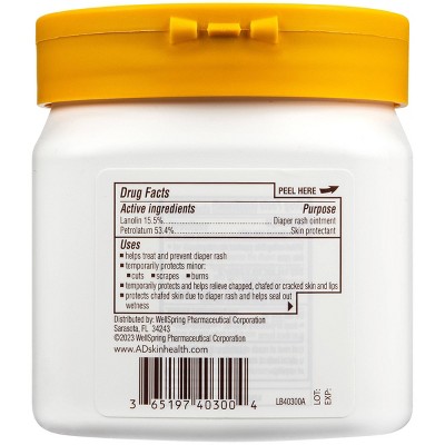 A+D Baby Diaper Rash Ointment, Baby Protectant with Vitamins A and D - 454g, 3 of 12