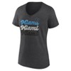 MLB Miami Marlins Women's Gray Short Sleeve V-Neck T-Shirt - 2 of 3