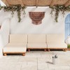 Scott Living Dulcie 4 Piece Outdoor Acacia Wood L Shape Sectional Sofa with Removable Cushions - 2 of 4