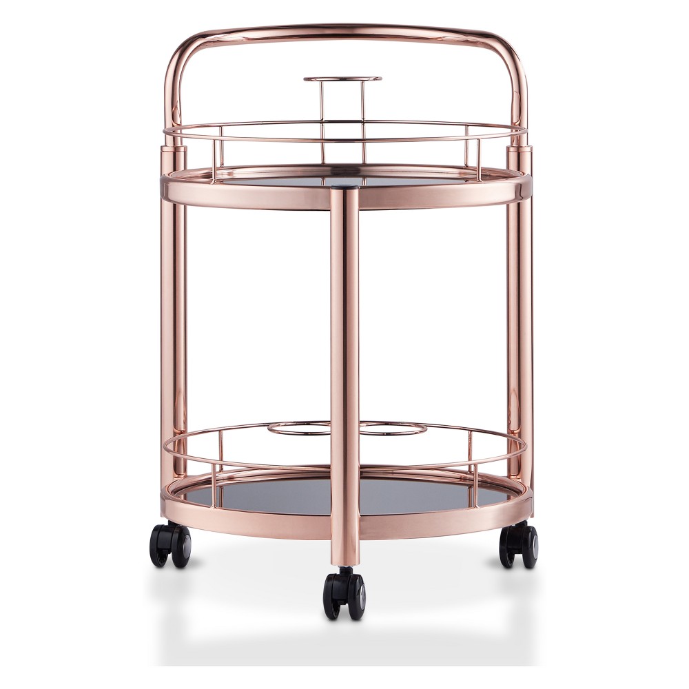 Palm Contemporary Serving Cart Rose Gold - HOMES: Inside + Out