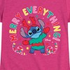 Girls' - Lilo and Stitch - Christmas Merry Everything Fitted Short Sleeve Graphic T-Shirt - 2 of 4