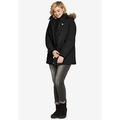 ellos Faux Fur Trim Parka