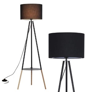 50 in. Black 1-Light Tripod Floor Lamp - 1 of 4
