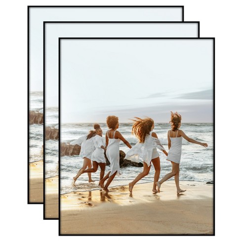 Americanflat Front Loading Picture Frame Set - Perfect for Photos and Wall Decor - Black - 3 Pack - image 1 of 4