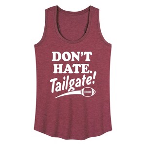 Women's - Instant Message - Don't Hate Tailgate Graphic Racerback Tank - 1 of 4