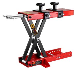 1100LB Motorcycle Lift Scissor Jack, Heavy Duty Steel ATV Jack with Wide Anti-Slip Deck, Crank Handle & Compact Storage for Cruisers, Dirt Bikes - 1 of 4