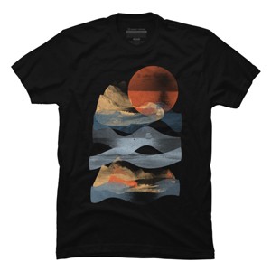 Men's Design By Humans Descending Down The Mountain By NDTank T-Shirt - 1 of 2