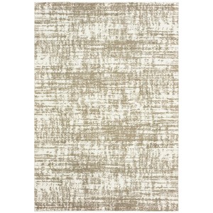 Captiv8e Designs Valentina Industrial Distressed Abstract Ivory/Taupe Area Rug - 1 of 4