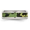 Chisel Stainless Steel Polished Camouflage .03 Carat Diamond 8mm Band Ring - 4 of 4