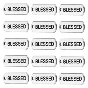 Unique Bargains Vintage Metal DIY Jewelry Making Mini Word Pendant 20 Pcs - 1 of 4