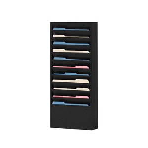 Durham Wide-Pocket Vertical Literature Racks 10 Pocket Black 406-08 - 1 of 1