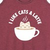 Women's - Instant Message - I Like Cats A Latte Graphic Racerback Tank - 2 of 4