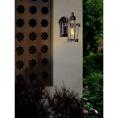 Heritage Bronze Outdoor Wall Lantern with Clear Beveled Glass
