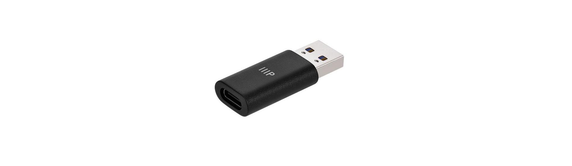 Monoprice USB-A Male to USB-C Female Adapter, 10Gbps High-Speed Converter