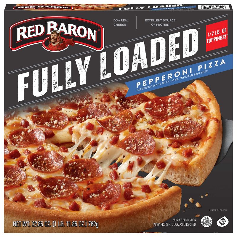 Red Baron Fully Loaded Pepperoni Frozen Pizza - 27.85oz, 1 of 10