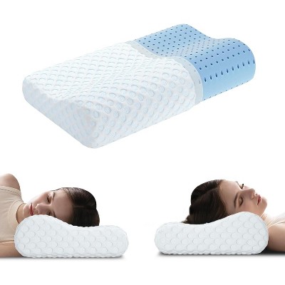 COWLOWN 24"L x 13.8"W x 4.7"H White Memory Foam Pillow for Sleeping Side Back Stomach Sleeper