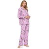 Casual Nights Women's Flannel Long Sleeve Button Down Pajama Set - 3 of 4