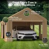 12 x 20 FT Heavy Duty Portable Garage – Galvanized Frame, Waterproof PE Canopy, 4 Doors & Windows - 4 of 4