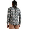 Campus Sutra Men Men's EcoLiva Olive Green Abstract Zig Zag Shirt - 2 of 4