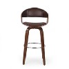 NicBex 30" High Seat Wooden Bar Stool, Fashion PU Leather Swivel Counter Stool Chair with Back for Bar, Kitchen - 3 of 4