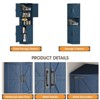 Tall, Narrow Farmhouse Corner Cabinet with Doors and Storage Shelves, Multi-Purpose Cabinet, Blue - 3 of 4