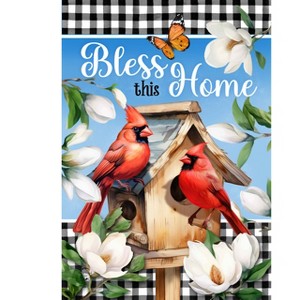Briarwood Lane Spring House Flag 40x28 For Outdoor Bless This Home Cardinal For Spring House Flag - 1 of 4