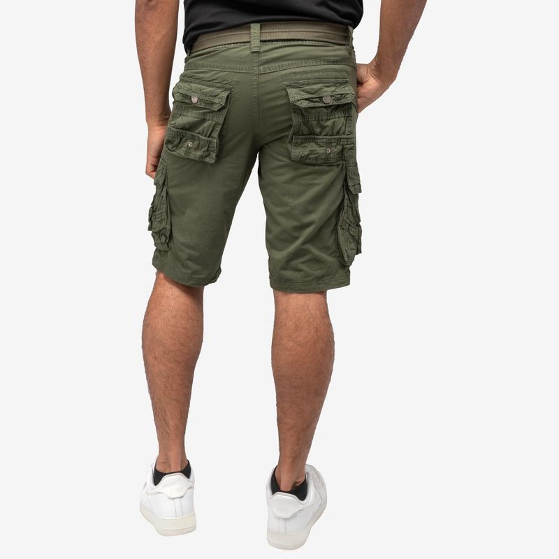X RAY Men's Belted 12.5" Inseam Knee Length Cargo Shorts, 2 of 7