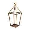Cheung's Novara Pyramid Top Metal Lantern - Gold - 4 of 4