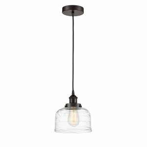 Bell - 1 Light Cord Hung Mini Pendant In Modern Style-9.5 Inches Tall and 8 Inches Wide - 1 of 1
