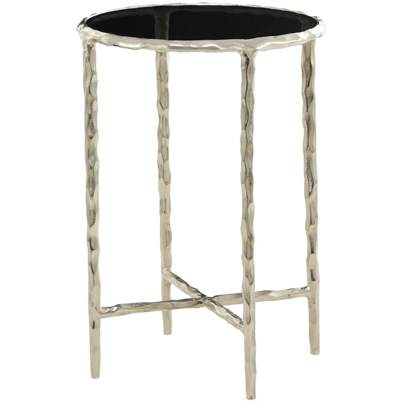 Modern Metal and Smoke Glass Accent Table - Olivia & May, 5 of 6