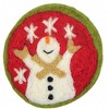 Ganz 4.0 Inch Woven Holiday Coasters Santa Gnome Snowman Christmas Tree Coasters - 4 of 4