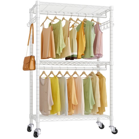 Vipek V12 Medium Heavy Duty Rolling Garment Rack 3 Tiers Clothes Rack ...