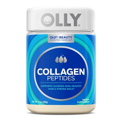 OLLY Collagen Peptides Powder for Hair, Skin and Nails - Unflavoured - 7.4oz