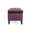 PAGED Contemporary Design Storage Ottoman Bench End Of Bed Bench with Button Tufted Diamond Stitch for Family Room, Living Room - 4 of 4