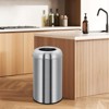 18.5 Gal/70L Trash Can, Stainless Steel Open Top Garbage Can with Removable Inner Wastebasket, Round Heavy Duty Commercial Waste Bin - 3 of 4