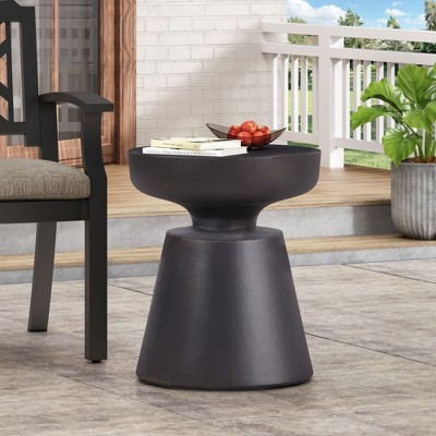 Maggift Patio End Tables Accent Side End Table for Outdoor and Indoor, Garden, Backyard Use, Special Design, Brown, 17.75"*17.75"*20.5"