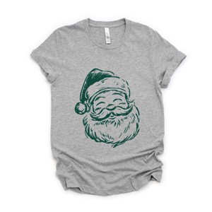Santa Outline Green - Women's Short Sleeve Graphic T-Shirt - 1 of 4