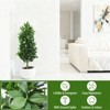 3FT Artificial Bay Laurel Tree with Ground Spikes, Set of 2 Faux Laurus Nobilis, Fake Plants for Garden Patio Porch Yard - 3 of 4